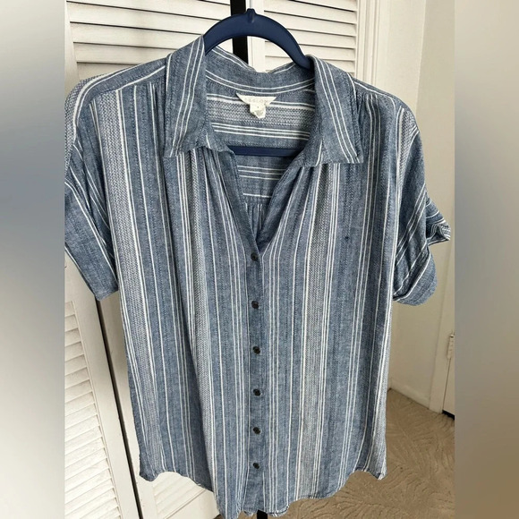 CASLON - Albia Stripe Woven Shirt - - Picture 2 of 4